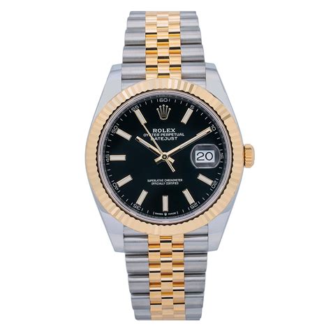 rolex black and silver price|Rolex datejust 41mm black.